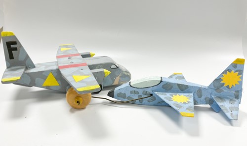 Lot 98 - Tom Karen, a group of mostly wooden models and toys