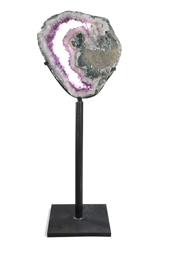 Lot 720 - An Amethyst crystal slab, approximately 130 million years old