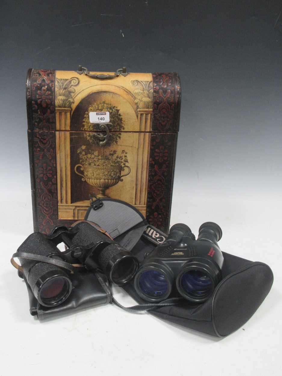 Lot 140 - A pair of Carl Zeiss Jena binoculars, a Canon...
