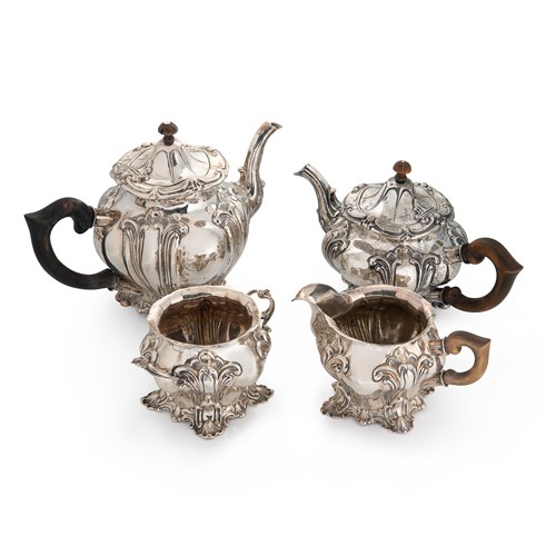 Lot 556 - A German metalwares silver 4-piece tea and coffee set