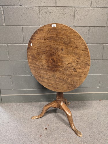 Lot 767 - A George III and later mahogany tripod table...