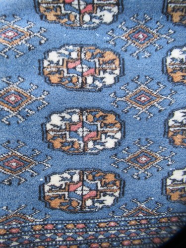 Lot 846 - A modern Teke type rug with slate blue ground...