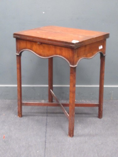 Lot 817 - A 19th century mahogany folding tea table,...