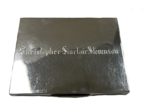 Lot 478 - Andrew A. Taylor for Cartier - An American metalwares silver table cigarette box