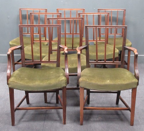 Lot 678 - Set 8 Regency style mahogany dining chairs...