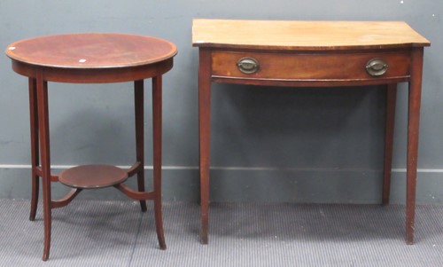 Lot 681 - A mid 19th century mahogany bow fronted side...