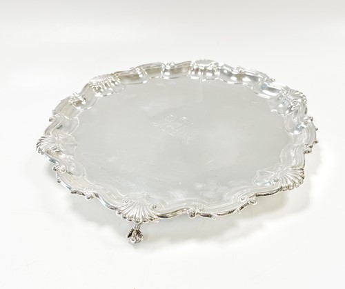 Lot 604 - A Victorian silver salver