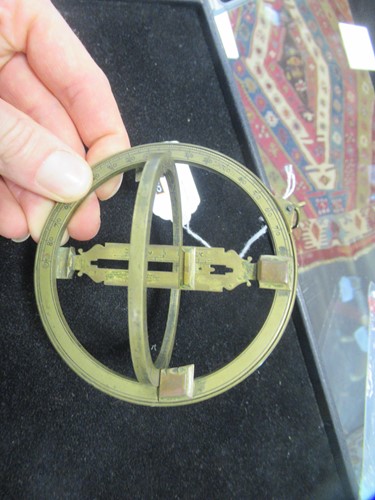 Lot 371 - A brass universal equinoctial ring dial, unsigned, late 17th century
