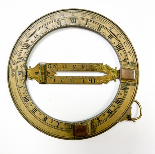 Lot 371 - A brass universal equinoctial ring dial, unsigned, late 17th century