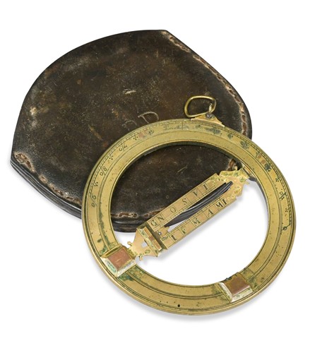 Lot 371 - A brass universal equinoctial ring dial, unsigned, late 17th century