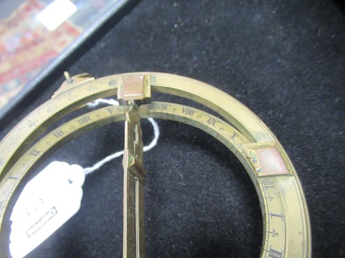 Lot 371 - A brass universal equinoctial ring dial, unsigned, late 17th century