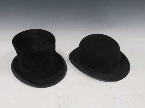 Lot 25 - A top hat and a bowler hat