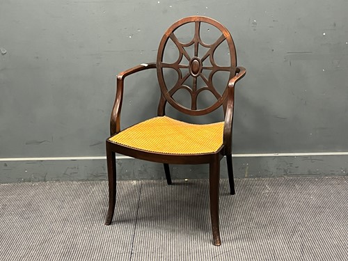 Lot 655 - An 18th century style mahogany oval back...