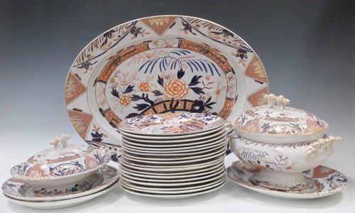 Lot 11 - An Ashworth Ironstone imari dinner service,...