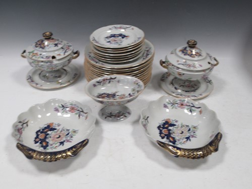 Lot 6 - A Davenport Stone China part dinner service,...