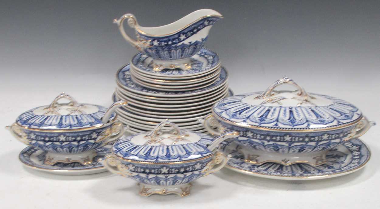 Lot 24 - A Hill Pottery Madras pattern dinner service,...