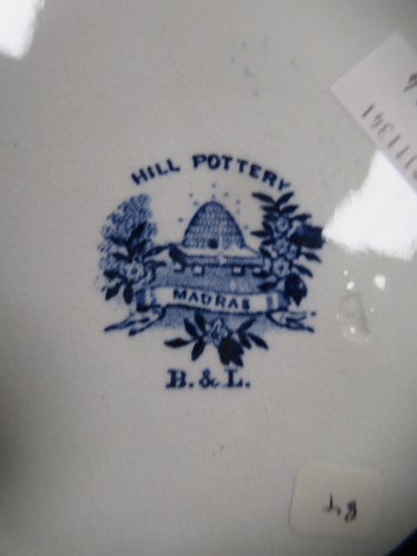 Lot 24 - A Hill Pottery Madras pattern dinner service,...
