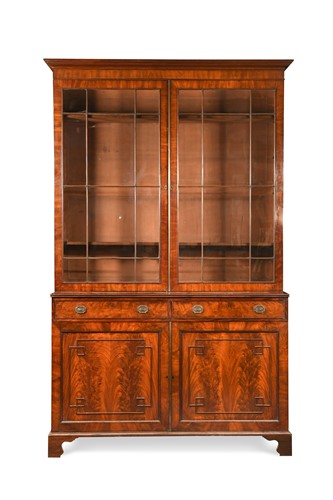 Lot 556 - A William IV glazed mahogany bookcase