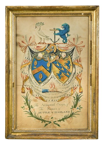 Lot 412 - The Armorial Ensigns of the names Buttle & Harland, circa 1800-1830