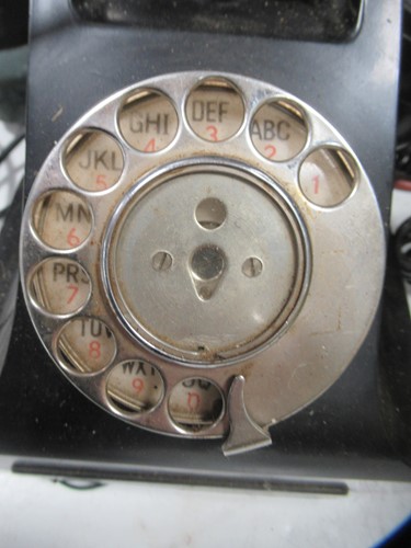Lot 143 - Vintage candlestick telephone handset, a black...