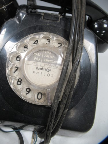 Lot 143 - Vintage candlestick telephone handset, a black...