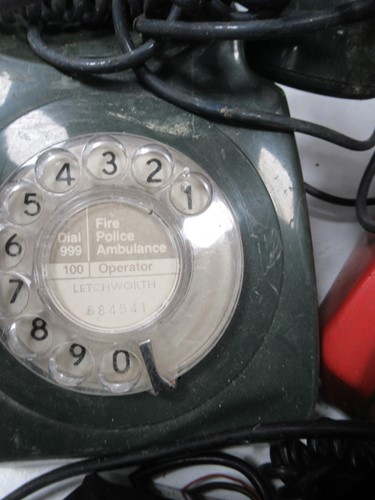 Lot 143 - Vintage candlestick telephone handset, a black...