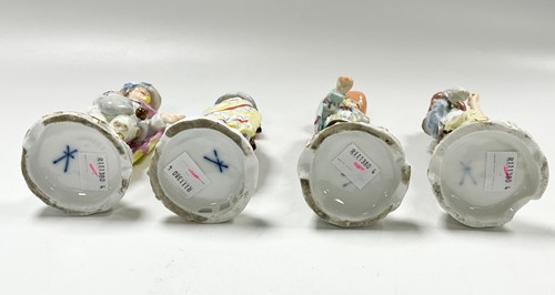 Lot 7 - A group of four continental porcelain figurines