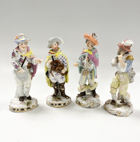 Lot 7 - A group of four continental porcelain figurines