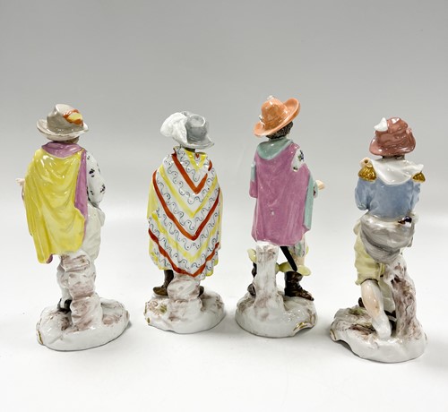 Lot 7 - A group of four continental porcelain figurines