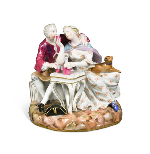 Lot 640 - A Meissen figure group, 20th century