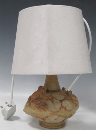 Lot 35 - Bernard Rooke (1938-) Frog table lamp total...