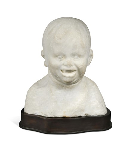 Lot 723 - A marble bust of a young boy, possibly 17th or 18th century