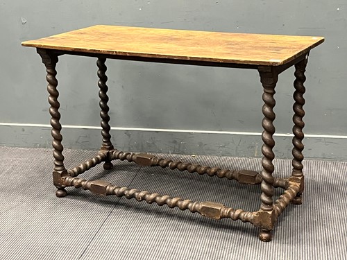 Lot 672 - An oak side table, 17th century and later,...