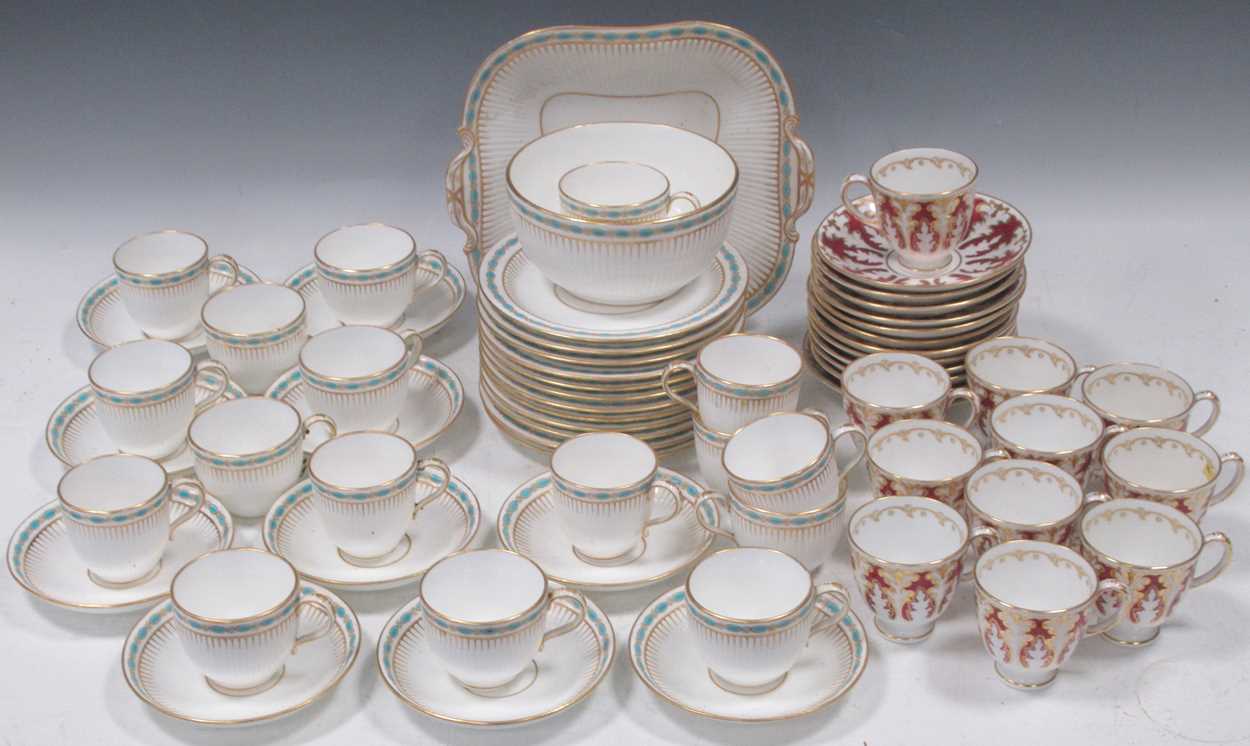 Lot 232 - A Minton tea service, circa 1858, of fluted...
