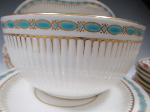 Lot 232 - A Minton tea service, circa 1858, of fluted...