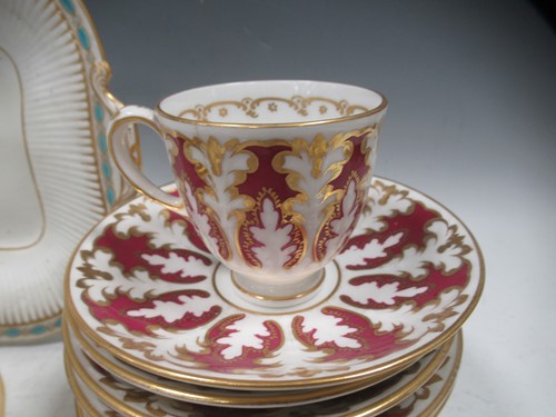 Lot 232 - A Minton tea service, circa 1858, of fluted...