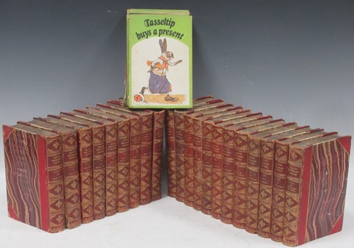 Lot 244 - A collection of leather bound Waverley Novels...