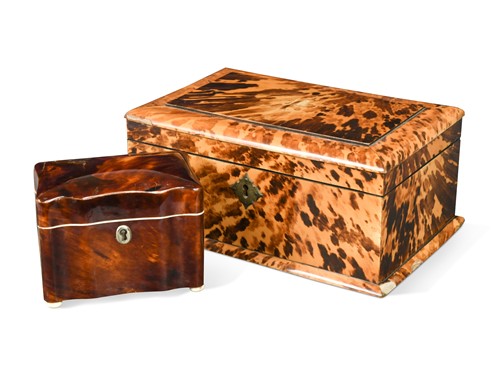 Lot 541 - A Regency tortoiseshell tea caddy