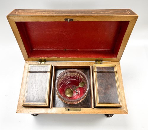 Lot 636 - A rosewood sarcophagus tea caddy, 19th century