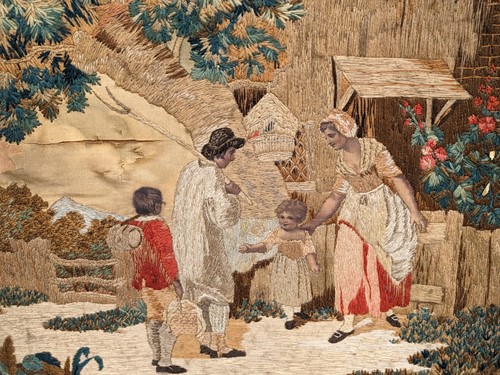 Lot 318 - A 19th Century needlework picture