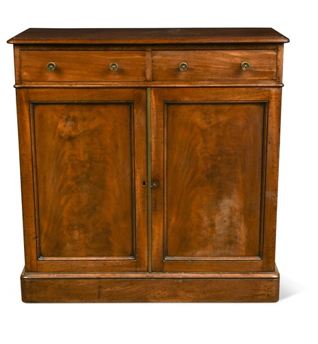 Lot 559 - A late George III mahogany side cabinet