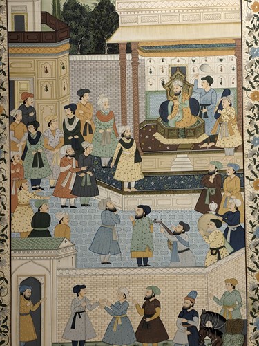 Lot 227 - Indian School, modern Court scene with a...