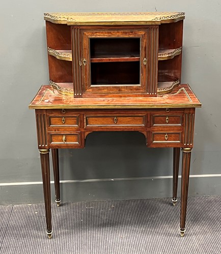 Lot 493 - A 19th century brass strung mahogany bonheur...