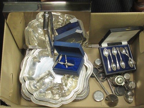 Lot 244 - A collection of silver plated wares including...