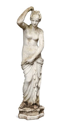 Lot 778 - A composite stone statue of the bathing Venus, 20th century