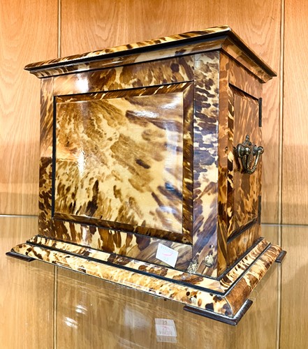 Lot 544 - A tortoiseshell table cabinet, 19th century