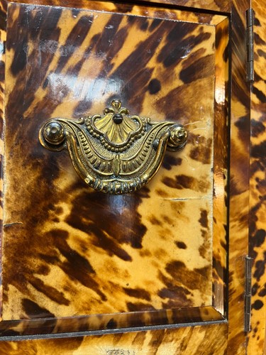 Lot 544 - A tortoiseshell table cabinet, 19th century