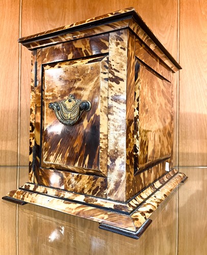 Lot 544 - A tortoiseshell table cabinet, 19th century
