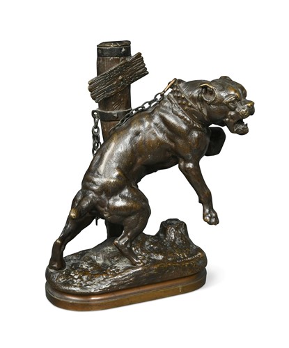 Lot 526 - Charles Valton (1851-1918), a bronze of a mastiff