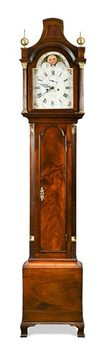 Lot 378 - A late George III mahogany longcase clock, early 19th century